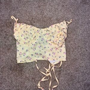yellow floral tank top